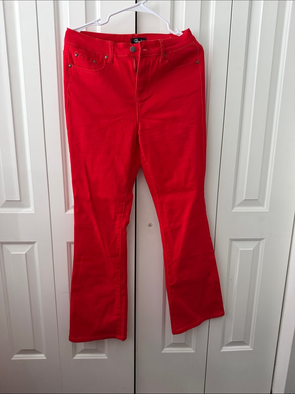Bright Red Women's Flared Pants